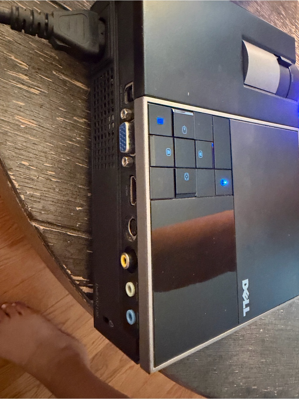 Dell Black Projector working Media Buttons cords and case included